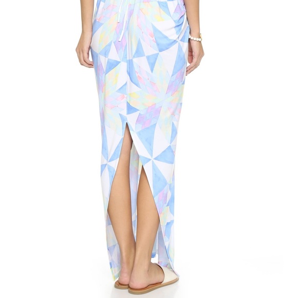 Mara Hoffman cutout turquoise white multi fractals - Picture 4 of 5